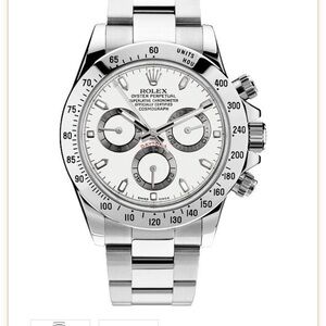 Rolex Stainless Steel Daytona - White and Silver Dial